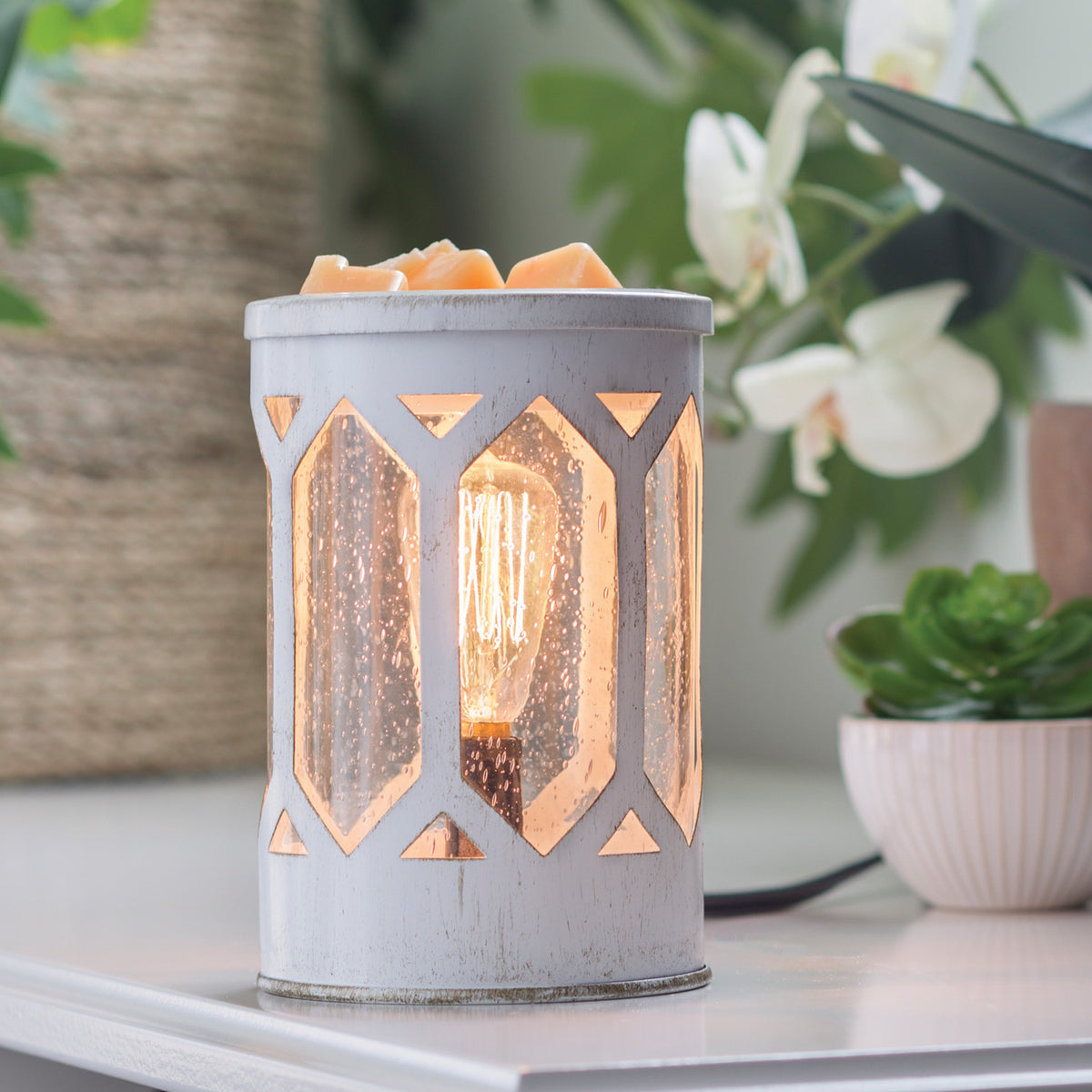 Candle Warmers Sea Glass Illumination Fragrance Warmer