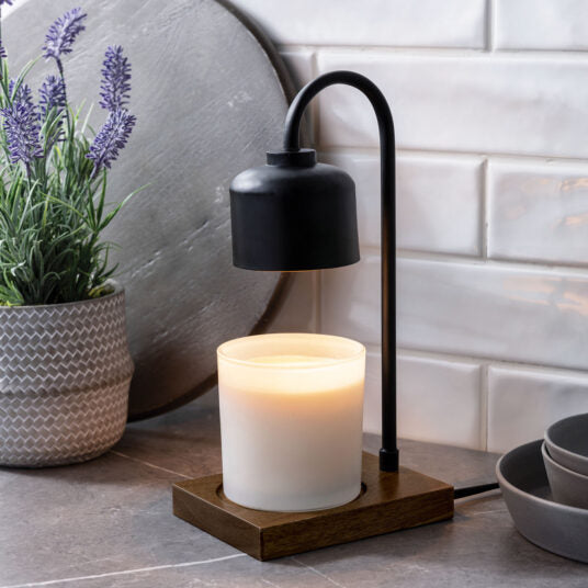 Black & Wood Arched Lamp RRP 69.95 Wholesale OUT OF STOCK PRE