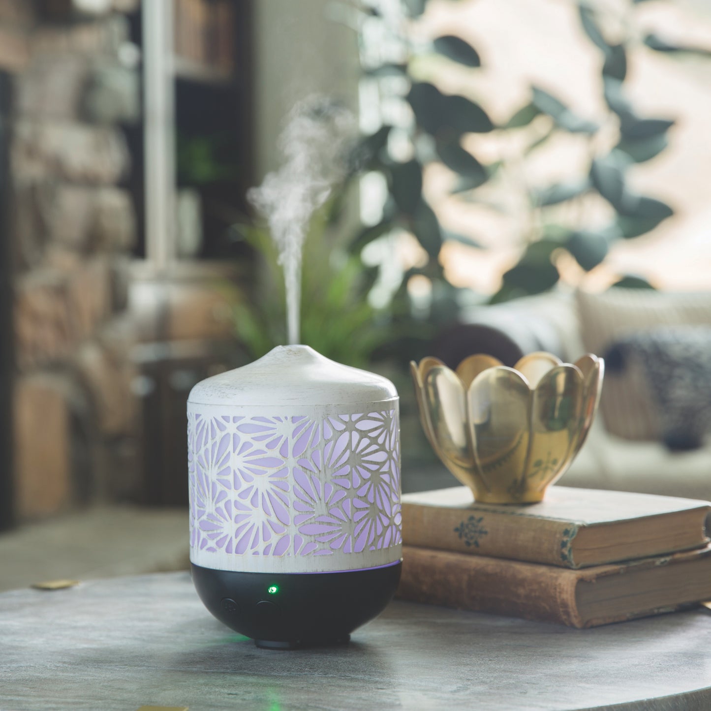 Champagne Palmette Ultrasonic Aroma Diffuser