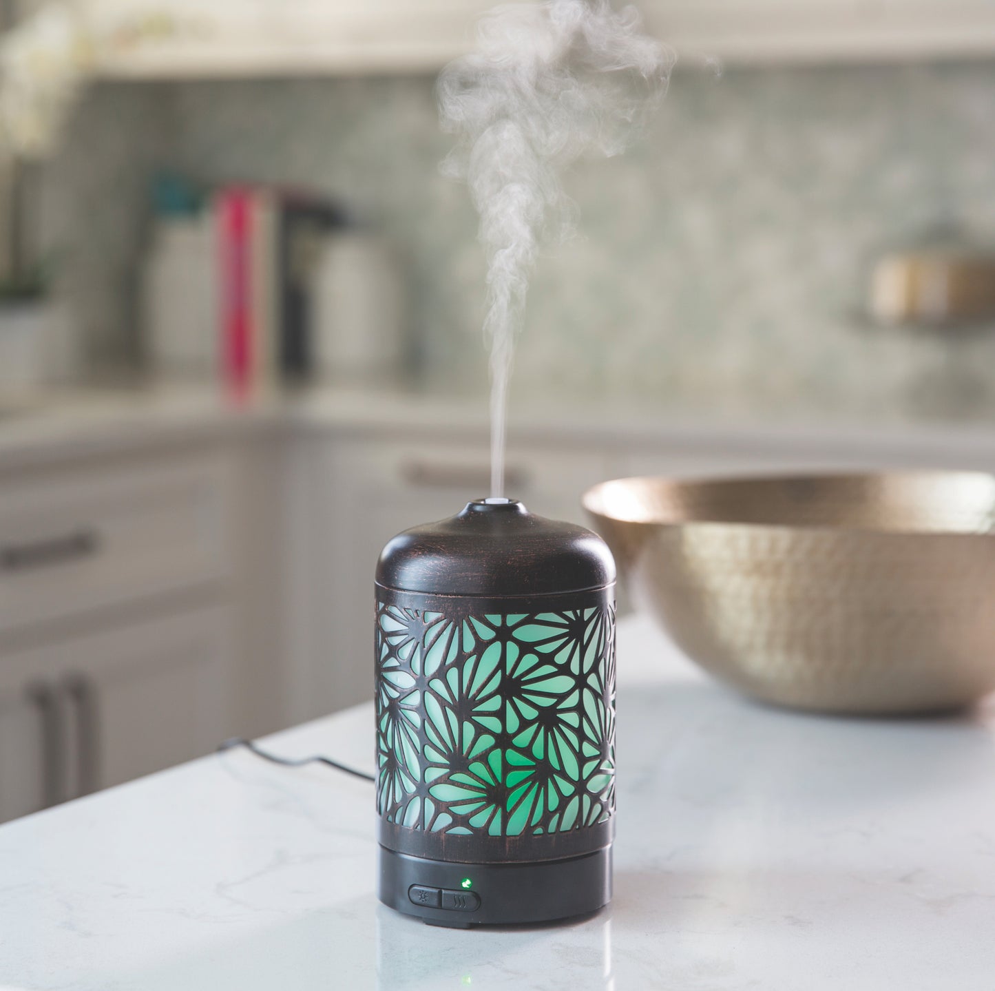 Bronze Palmette Ultrasonic Aroma Diffuser