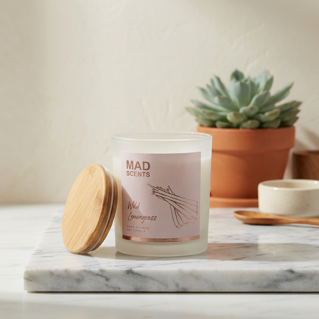 Wild Lemongrass – Wickless Soy Candle
