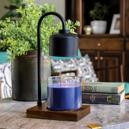 Black & Wood Arched Lamp