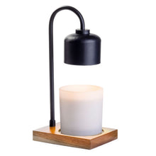 Load image into Gallery viewer, Black &amp; Wood Arched Lamp