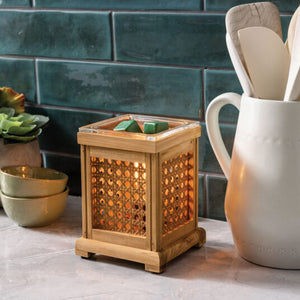 Wood & Cane Vintage Style Bulb Illumination Warmer - COMING SOON