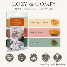 Load image into Gallery viewer, Cozy &amp; Comfy Triple Fragrance Wax Melts 2.5oz