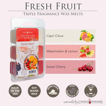 Load image into Gallery viewer, Fresh Fruit Triple Fragrance Wax Melts 2.5oz