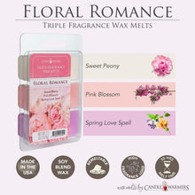 Load image into Gallery viewer, Floral Romance Triple Fragrance Wax Melts 2.5oz