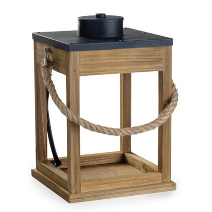 Wood and Rope Candle Warmer Lantern
