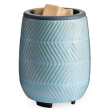 Load image into Gallery viewer, Blue Herringbone Flip Dish Wax Warmer - OUT OF STOCK