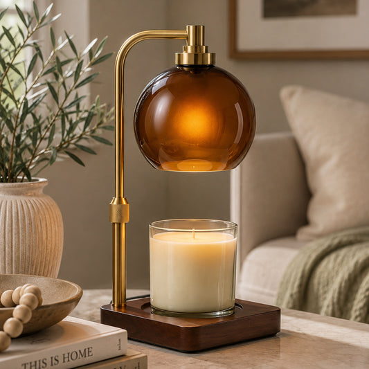 Amber Sphere Candle Warmer Lamp - RRP $75.95 - Wholesale - COMING SOON - PREORDERS OPEN - ARRIVING MID OCTOBER