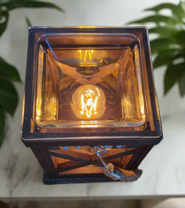 Walnut & Rope Vintage Bulb Illumination Warmer - OUT OF STOCK