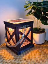 Load image into Gallery viewer, Walnut &amp; Rope Vintage Bulb Illumination Warmer - OUT OF STOCK