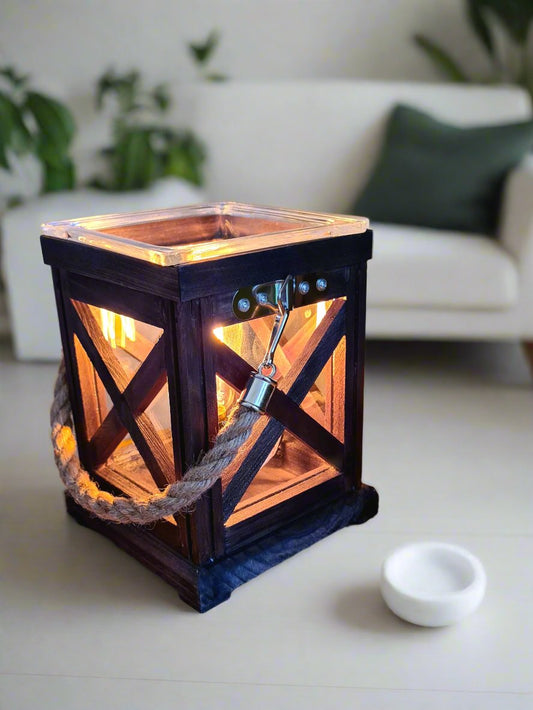 Walnut & Rope Vintage Bulb Illumination Warmer - RRP $47.95 - Wholesale