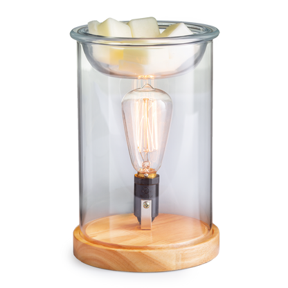 Wood & Glass Vintage Bulb Illumination Warmer - OUT OF STOCK