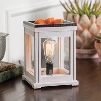 Weathered White Edison Bulb Illumination Warmer - RRP $47.95 - Wholesale