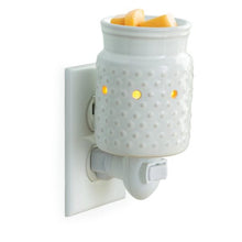 Load image into Gallery viewer, White Hobnail Pluggable Warmer - OUT OF STOCK