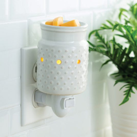 White Hobnail Pluggable Warmer - RRP $25.95 - Wholesale