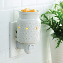 Load image into Gallery viewer, White Hobnail Pluggable Warmer - OUT OF STOCK