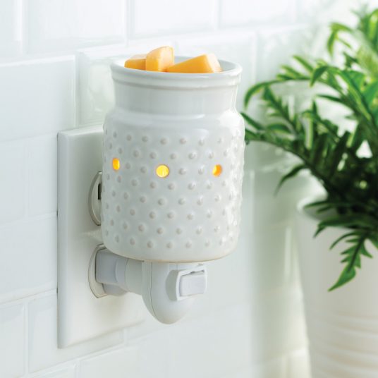 White Hobnail Pluggable Warmer - OUT OF STOCK