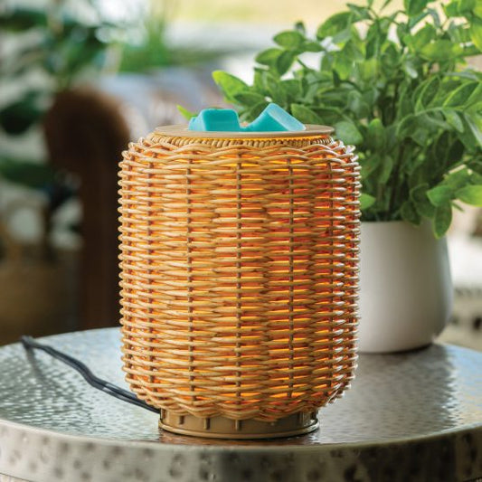 Wicker Lantern Illumination Warmer - RRP $43.95 - Wholesale - OUT OF STOCK - PREORDERS OPEN - ARRIVING LATE APRIL