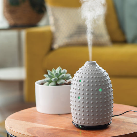 Gray Hobnail Ultrasonic Aroma Diffuser