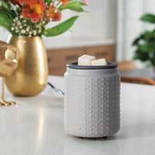 Load image into Gallery viewer, Gray Hobnail Flip Dish Wax Warmer
