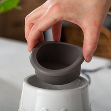 Load image into Gallery viewer, Gray Hobnail Flip Dish Wax Warmer